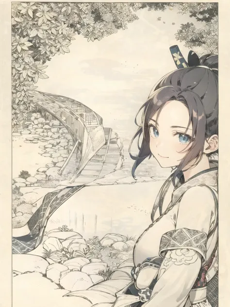 clean background,1 girl,28 years old,katana,wimd,maple leaf,blue and green ink,close shot,from front, <lora:Xiaorenshu_v10:0.9>