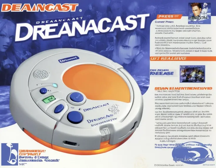 dreamcast ui, press release 1998 <lora:Y2K Aesthetic [XL]-000550:0.7>
