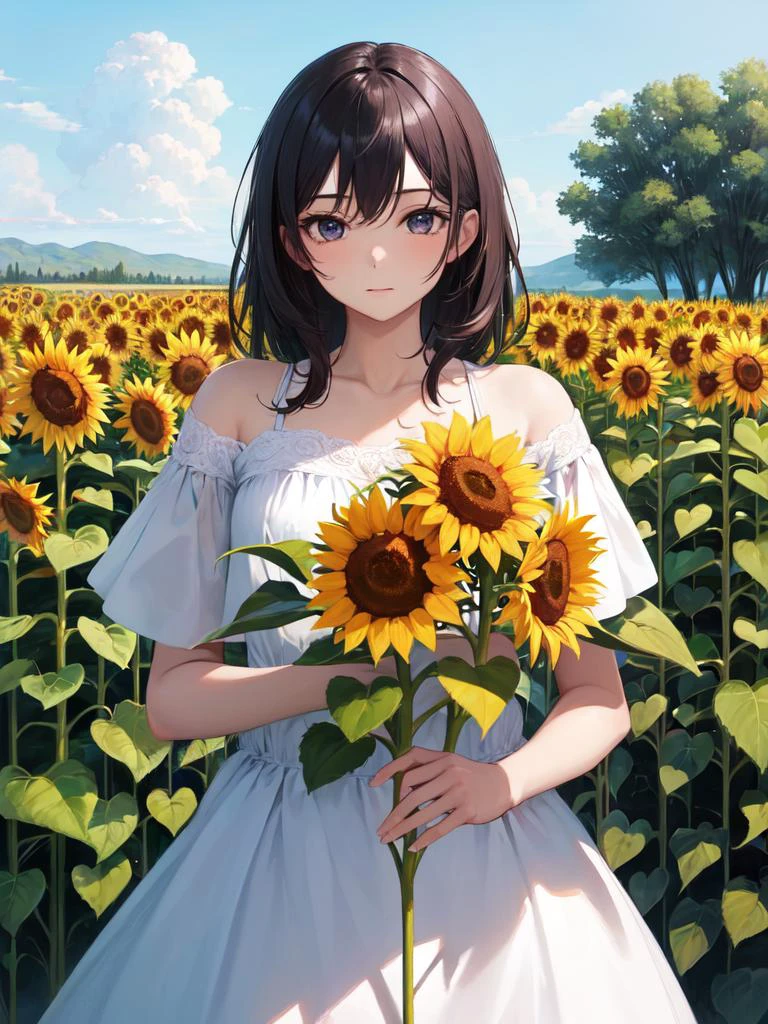 masterpiece,
1girl, sunflower,