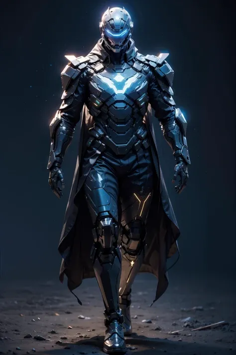 1man,armor,blue glowing armor,full body,Glowing cloak,<lora:AgainMix_v1.4Cyber:1>,