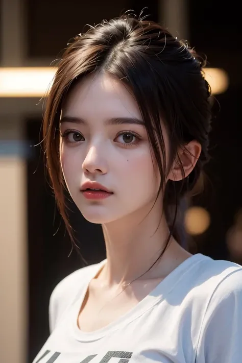 (best quality:1.4),(masterpiece:1.4),(photorealistic:1.4),(Realistic:1.2),(ultra high res, raw photo:1.4),(hdr, hyperdetailed:1.2),(8K:1.2),cinematic photo 1girl,close up,t-shirt,<lora:Again_Girl_A10:1>,