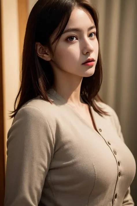 (best quality:1.4),(masterpiece:1.4),(photorealistic:1.4),(Realistic:1.2),(ultra high res, raw photo:1.4),(hdr, hyperdetailed:1.2),(8K:1.2),cinematic photo 1girl,upper body,suit,