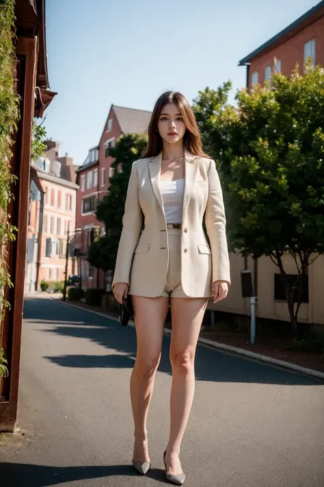 (best quality:1.4),(masterpiece:1.4),(photorealistic:1.4),(Realistic:1.2),(ultra high res, raw photo:1.4),(hdr, hyperdetailed:1.2),(8K:1.2),cinematic photo 1girl,full body,suit,