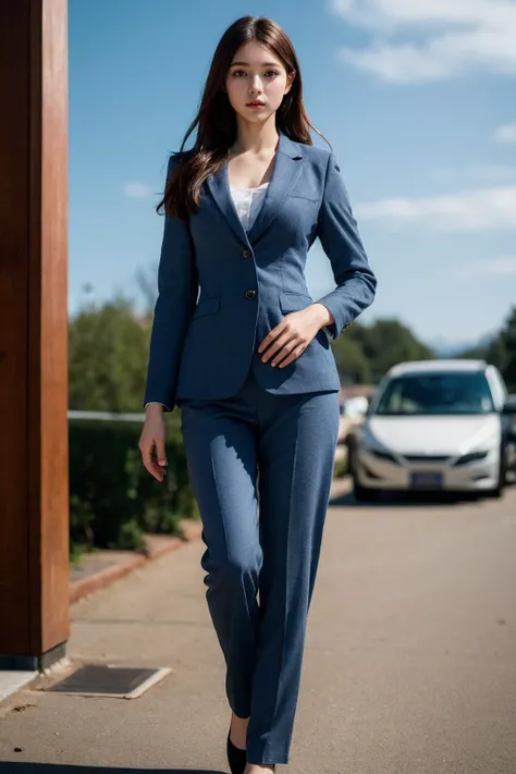 (best quality:1.4),(masterpiece:1.4),(photorealistic:1.4),(Realistic:1.2),(ultra high res, raw photo:1.4),(hdr, hyperdetailed:1.2),(8K:1.2),cinematic photo 1girl,full body,suit,