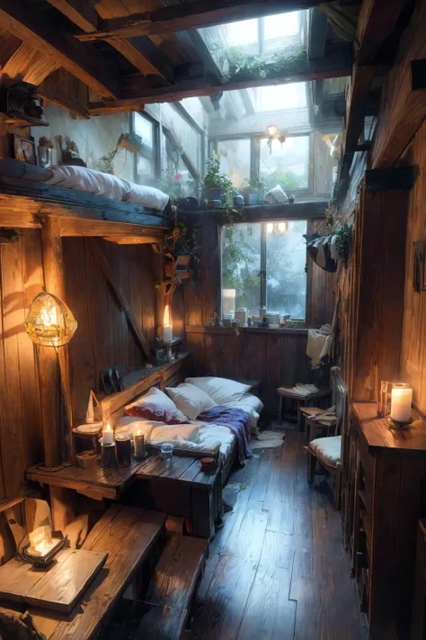 masterpiece,best quality,ultra-detailed,illustration,rainy night dark hotel in lord of the rings,snow,rain,dreaming,fantasy, 1girl,cute,younger,
night,dark,wooden wall,wooden table,wooden bucket,wooden fence,wooden chair,wooden sword,
lovehotel,LHbedpanel,(1bed:1.5),pillow,couch,indoors,phone,wooden floor,cushion,lit candle,
<lora:add_detail:0.4><lora:LoveHotelV7_1.0_MIDD_Resize_DIM8:0.6>,<lora:more_details:0.4>,