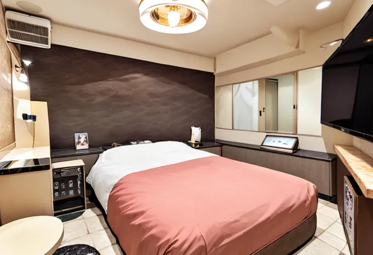 masterpiece, best quality, very aesthetic, absurdres,
lovehotel, scenery, bed, lamp, indoors, table, curtains, pillow, couch, realistic, photo (medium), photo background
<lora:LOVEHOTEL_SDXL_V4:1>