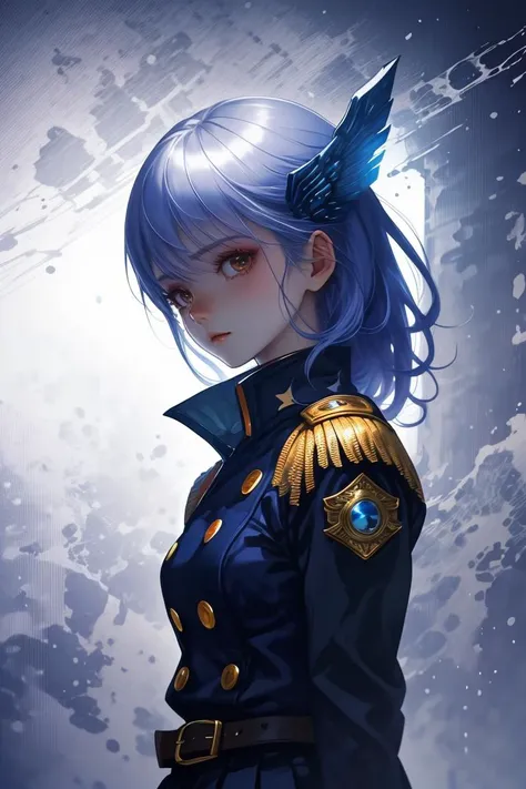 (Alternative Digital Artwork:1.3) of (Detailed illustration:1.3) a photo of a woman, <lora:CHAR-KyoukaUzenV2:0.8> KyoukaUzen, hair ornament, military uniform, white gloves, epaulettes, belt, pleated skirt, black skirt, thigh boots,CGSociety,ArtStation,(Kodachrome:1.3),(close portrait:1.3),(Feminine:1.4),(beautiful:1.4),(attractive:1.3),handsome,calendar pose,perfectly detailed eyes,studio lighting,thematic background, <lora:LCM_LoRA_Weights_SD15:1>