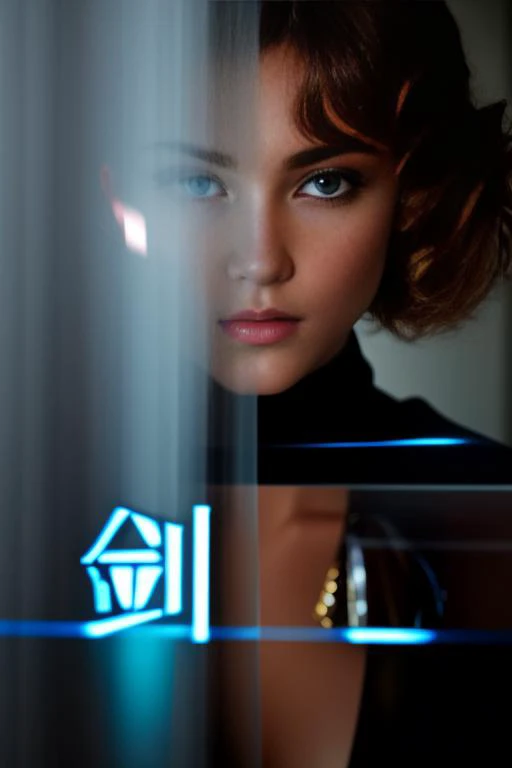 reflection of light,
fashion photography,a woman,