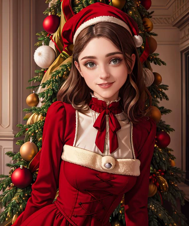 RAW, 50mm f 1.2, full body photograph or gorgeous fit, thin n4t4l14d, face , wearing a red Victorian dress posing in front of ((Christmas tree)) in large Victorian Room, fireplace, eye contact, flirty smile, hyperdetailed
<lora:n4t4l14d:1>
