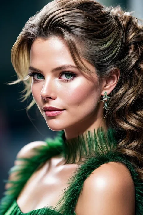 photo of beautiful (crbr1nkley:0.99), a woman in a (movie premiere gala:1.1), perfect hair, hair upsweep updo, wearing green (tuxedo:1.1), ((Chaotic Academia:1.1)), (glossy, full lips), modelshoot style, (extremely detailed CG unity 8k wallpaper), professional majestic (photography by irving penn:1.1), (Canon EOS RP Mirrorless Camera), 24mm, exposure blend, hdr, faded, extremely intricate, High (Detail:1.1), Sharp focus, dramatic, soft cinematic light, (looking at viewer), (detailed pupils), (upper body), 24mm, 4k textures, soft cinematic light, adobe lightroom, photolab, elegant, ((((cinematic look)))), soothing tones, insane details, hyperdetailed, low contrast