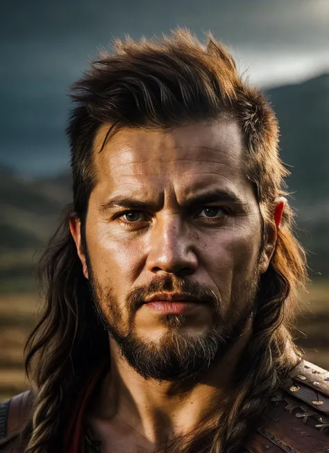 An intricate full color portrait of sks person:1 as (viking warrior), (barbarian), epic character composition, by ilya kuvshinov, alessio albi, nina masic, sharp focus, natural lighting, subsurface scattering, f2, 35mm, film grain, <lora:locon_johnleguizamo_v1_from_v1_64_32:1>