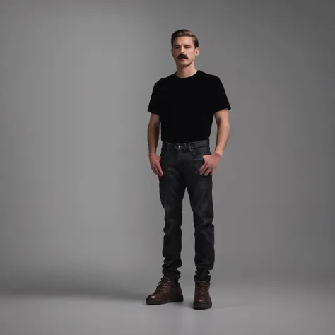UHD, 4k, ultra detailed, cinematic, a photograph of <lora:vantablack style:1>
a man standing in a lab with a machine,solo,looking at viewer,short hair,brown hair,shirt,1boy,standing,full body,short sleeves,male focus,shoes,pants,indoors,black shirt,facial hair,brown footwear,denim,t-shirt,beard,jeans,realistic,mustache,kitchen,arm hair , vantablack style, super-black coating style, dark coating style
<lora:Low-key lighting Style:1>, epic, beautiful lighting, inpsiring