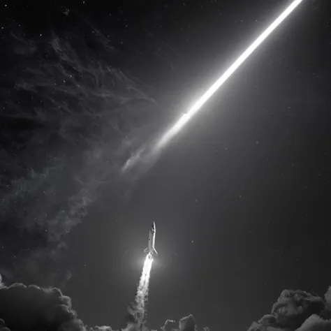 UHD, 4k, ultra detailed, cinematic, a photograph of <lora:vantablack style:1>
a space rocket flying over a planet with a star filled sky,monochrome,comic,greyscale,sky,no humans,night,star (sky),night sky,scenery,starry sky,space , vantablack style, super-black coating style, dark coating style
<lora:Low-key lighting Style:1>, epic, beautiful lighting, inpsiring