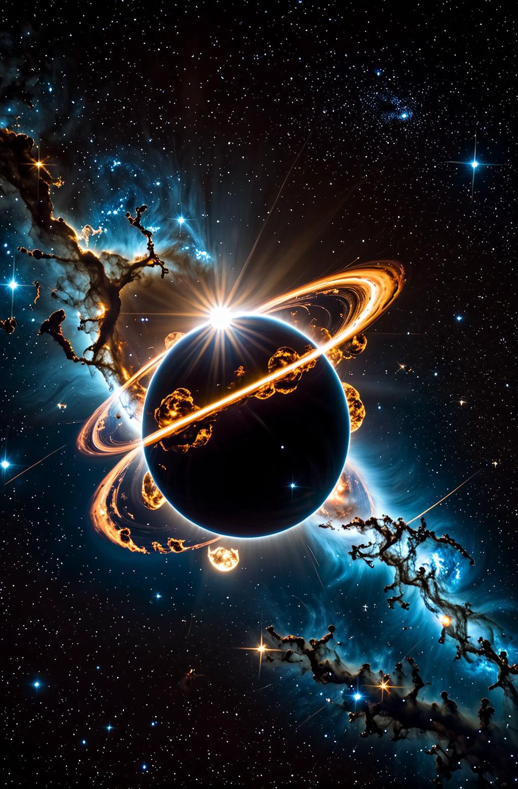 dramatic still life of cinematic film still 8k,(a photograph taken with a space telescope , James Webb),solar flares,sun,space,ultra detailed, *in the name of stadiff750*, cosmic nebula,
UHD, 4k, ultra detailed, cinematic, a photograph of <lora:vantablack style:0.31>
middle of galaxy,sky,no humans,night,star (sky),night sky,scenery,starry sky,space,constellation,galaxy , vantablack style, super-black coating style, dark coating style
epic, beautiful lighting, inpsiring
<lora:SDXLHighDetail_v5:0.11> . shallow depth of field, vignette, highly detailed, high budget Hollywood movie, bokeh, cinemascope, moody, epic, gorgeous, film grain, grainy. 85mm lens, f/2.2, dramatic lighting, intense colors