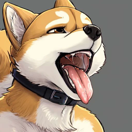 Fursuit, shiba inu, tongue, licking