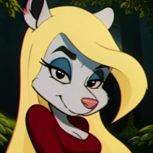 1girl, MinervaMinkCzar,(furry, furry female, full body), (animal ears, long tail, blonde tail, pink nose, snout, white fur, swept bangs, long hair, blonde hair, makeup, black eyes, black eyebrows, blue eyeshadow), (red dress), (outdoor, forest background), (masterpiece:1.2), hires, (detailed face:1.2), (detailed eyes:1.2), ultra-high resolution, 8K, high quality, (sharp focus:1.2), clean, crisp, cinematic, <lora:Minerva_Mink-v1:0.75>