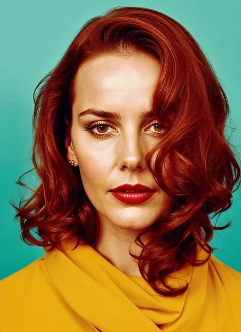 close up portrait of sks woman , by Flora Borsi, style by Flora Borsi, bold, bright colours, ((Flora Borsi)), by Dorothea Lange, <lora:locon_abbiecornish_v1_from_v1_64_32:1>