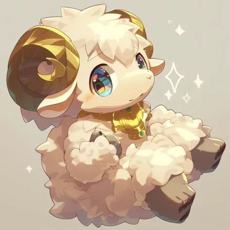 furry, anthro, cute, kemono, male focus, solo, sheep, score_9, score_8_up, male, full body, digital art, highly detailed,