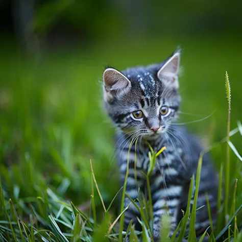 <lyco:Kitty:1.0> kitty in the green grass,