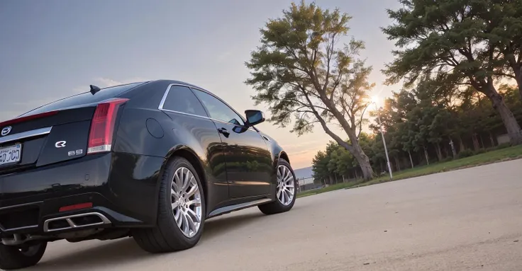 (establishing shot:1.5) high-resolution 8k photograph of a 2014cts at the beach, dusk, (studio lighting), sharp focus, shallow depth of field, bokeh, lens flare, <lora:2014cts2-000016:0.5>