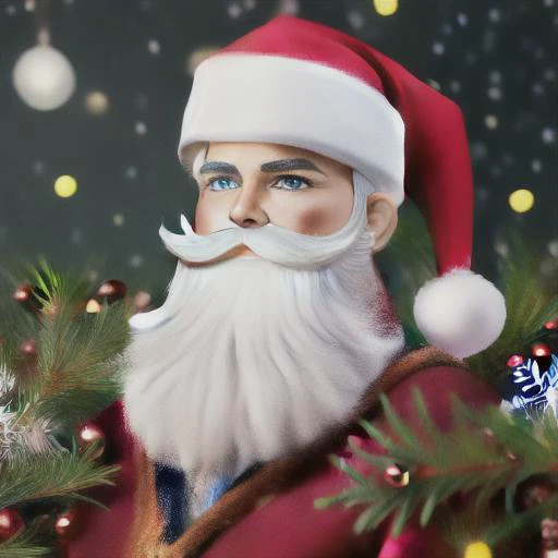 Perfectly-centered of (((orna santa))) wizard 1man standing in flower meadow, beautiful eyes, highly detailed beard, ((dark fantasy)), intricate, natural lighting, stars, high quality, 4k, cover photo, modern disney style