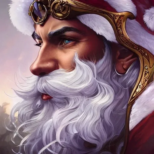 orna Perfectly-centered portrait-photograph of a real life godly light skin old santa with shining scales descending from heaven, lifelike, super highly detailed, professional digital painting, artstation, ((((white skin)))), Unreal Engine 5, Photorealism, HD quality, 8k resolution, cinema 4d, 3D, beautiful, cinematic, art by artgerm and greg rutkowski and alphonse mucha and loish and WLOP