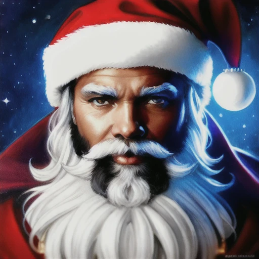 orna Perfectly-centered portrait-photograph of a real life godly santa with shining scales descending from heaven, stars, lifelike, super highly detailed, professional digital painting, artstation, concept art, Unreal Engine 5, Photorealism, HD quality, 8k resolution, cinema 4d, 3D, beautiful, cinematic, art by artgerm and greg rutkowski and alphonse mucha and loish and WLOP