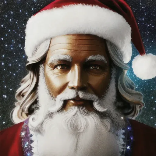 Perfectly-centered portrait-photograph of a real life godly 1man orna santa with cookies descending from heaven, stars, lifelike, super highly detailed, professional digital painting, artstation, christmas decor, Unreal Engine 5, Photorealism, HD quality, 8k resolution, cinema 4d, 3D, beautiful, cinematic, modern disney style, white hair, golden eyes, beautiful eyes, detail, flower meadow, cumulonimbus clouds, lighting, detailed sky, garden,art by artgerm and greg rutkowski and alphonse mucha and loish and WLOP