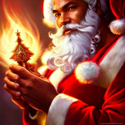 Perfectly-centered portrait-photograph of a real life godly orna santa with cookies descending from heaven, lifelike, super highly detailed, professional digital painting, artstation, concept art, Unreal Engine 5, Photorealism, HD quality, 8k resolution, cinema 4d, 3D, beautiful, cinematic, art by artgerm and greg rutkowski and alphonse mucha and loish and WLOP