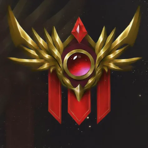 red, <lora:Badge_M-000003:1>