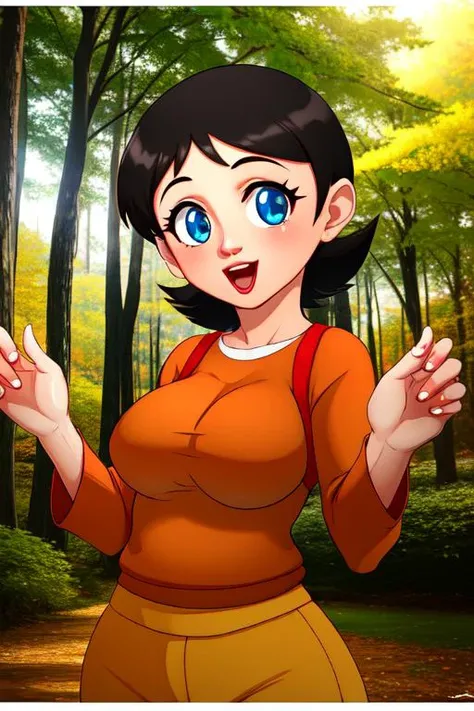<lora:keane trigger -ms keane from powerpuff girls-:0.8>keane, 1girl, solo (official style, style parody) (outdoors, nature) (((milf)))