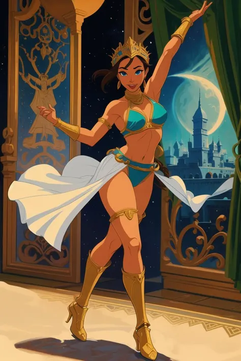 girl,arabic,dancer,castle,fantasy,knights,guards,paintings <lora:novel_bright:0.4>