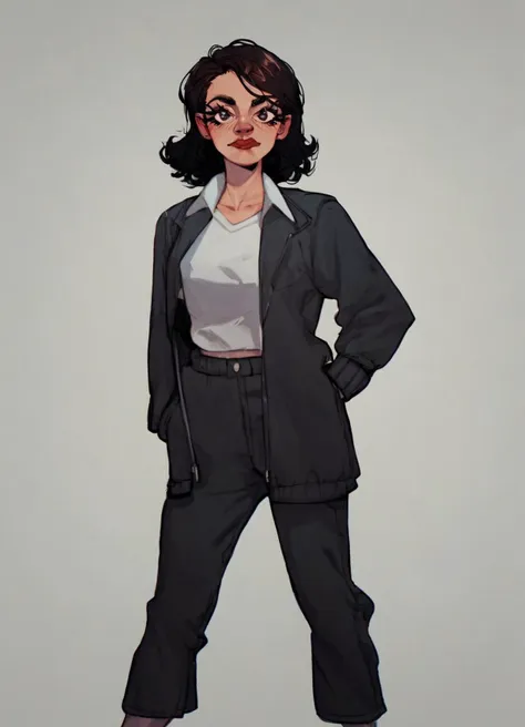 score_9, score_8_up, score_7_up, score_6_up, score_5_up, score_4_up, BREAK <lora:FIPIndustries_Style:1> mandy, perm, long eyelashes, looking at viewer, heavy, full body, business attire, rating_safe, source_cartoon