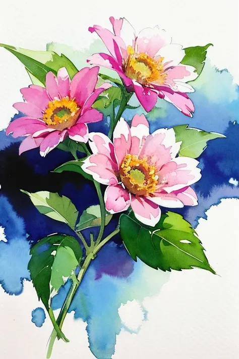 (masterpiece, beat quality, official art, watercolor sketch), a flower