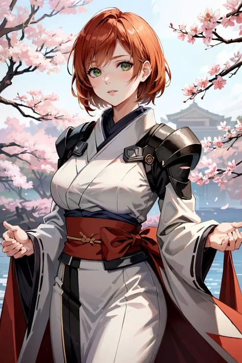 ((ultra detailed, masterpiece, absurdres))
<lora:MEFShepard:0.8>
MEFShepard, 1girl, orange hair, green eyes, in a traditional kimono, surrounded by cherry blossoms