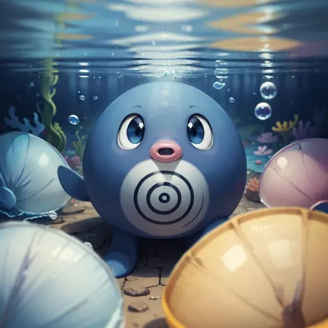 centered, award winning photo, (looking at viewer:1.2), | Poliwag_Pokemon, |underwater, bubbles, | bokeh, depth of field, cinematic composition, | <lora:Poliwag_Pokemon_Anime:0.8>