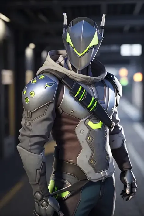 genji portrait, inside a street,(hyperrealistic:1.4),cinematic,particles, octane render <lora:genji:1>
