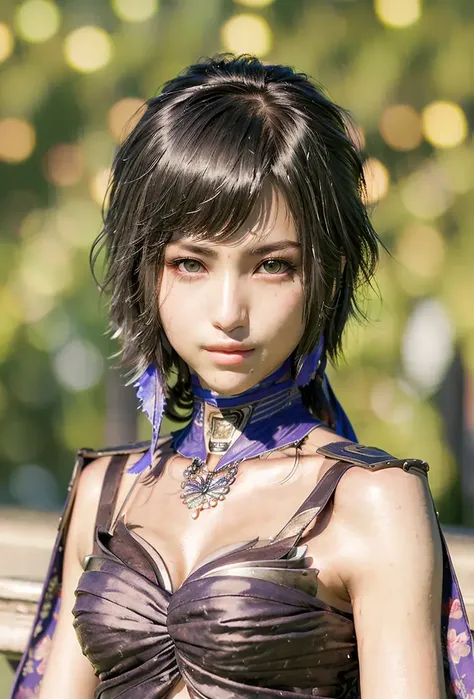 (wangyi:0.9),realistic, 8K, (photorealistic:1.4), beautiful eyes, best quality, ultra-detailed, 1girl, smile, photon mapping, physically-based rendering, (((looking at camera))), realistic, solo, day, glowing skin, <lora:wangyi:1.2>, <lora:CHDoll:0.2>, (((bokeh background))), (gravure pose)