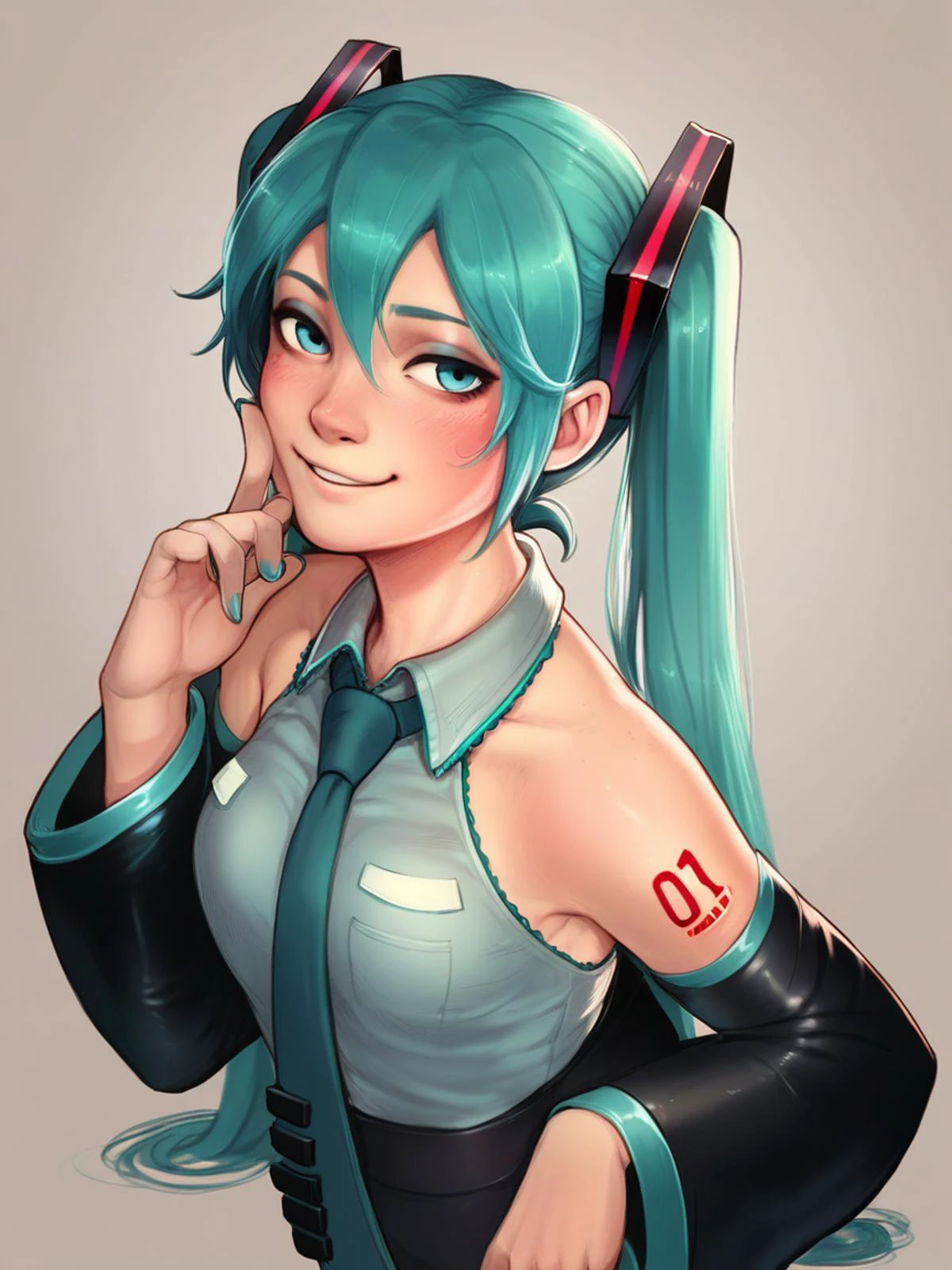 score_9, score_8_up, score_7_up, score_6_up, score_5_up, score_4_up, 1 girl, Hatsune Miku, cute face, shadman style <lora:shadman_style_v4:1>