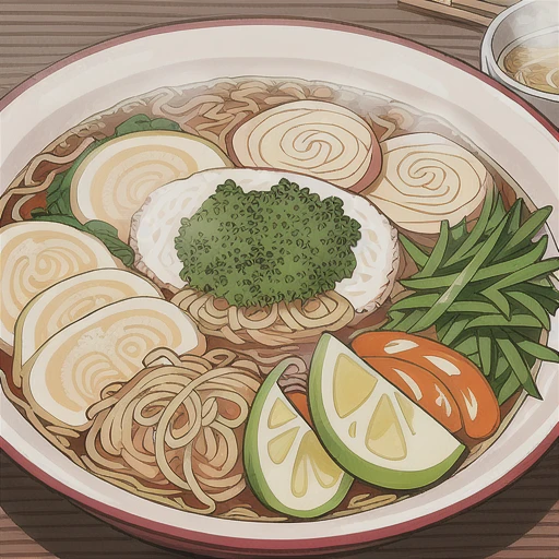 Highly detailed RAW drawing of (a bowl of hot steamy Ramen), (intricate details)