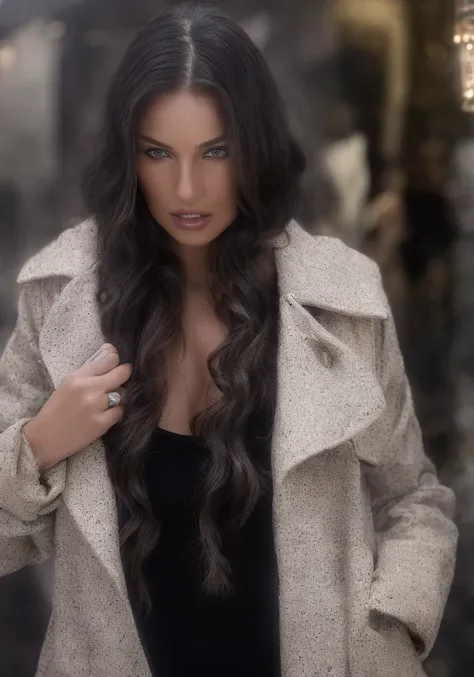 AYEISHA (sharp focus:1.2), photo, attractive young woman, (beautiful face:1.1), detailed eyes, luscious lips, (winged eyeliner:0.85), (tight body:1.2), (dark hair:1.2), wearing (jacket:1.2) at a (shop:1.2). (moody lighting:1.2), depth of field, bokeh, 4K, HDR. by (James C. Christensen:1.2|Jeremy Lipking:1.1).