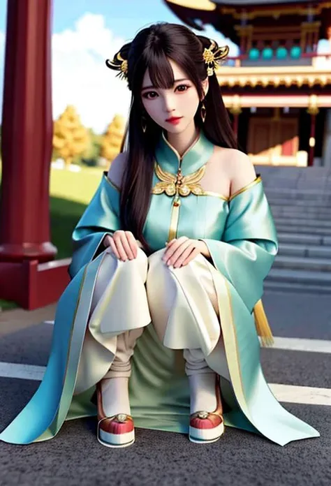 Top image quality、tmasterpiece、in style of norman rockwell、Lunar surface、beautiful fair-skinned girl、Wearing a light yellow wizard robe,The Witch,Broken clothes,The wizard's robe tightened his body,the space 、stone monument,。.。.。.。.。.。.。.。.。.。.。.3D、The clothes are yellow and gold、Beautiful little face,Perfect facial features,a small face、Light makeup、Two fox ears grow on the head、Black hair on braids、mediuml breasts、Big buttocks、Sit Pose、Full body like、Her hands were tied with ribbons,hangs in the air、No shoes、Girls wear only socks,There are no shoes on the feet,Barefoot,Sexy slender legs、Wear white tall socks,Spread your legs high,The legs are spread to the sides,Tilt your toes toward the audience,the rule of thirds、Ultra-wide angle low angle
