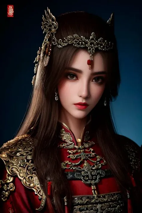 1girl, masterpiece, best quality, chinese clothes, ornate, <lora:3loraGuofeng3Lora_v32LoraBigLight:3>face close-up,