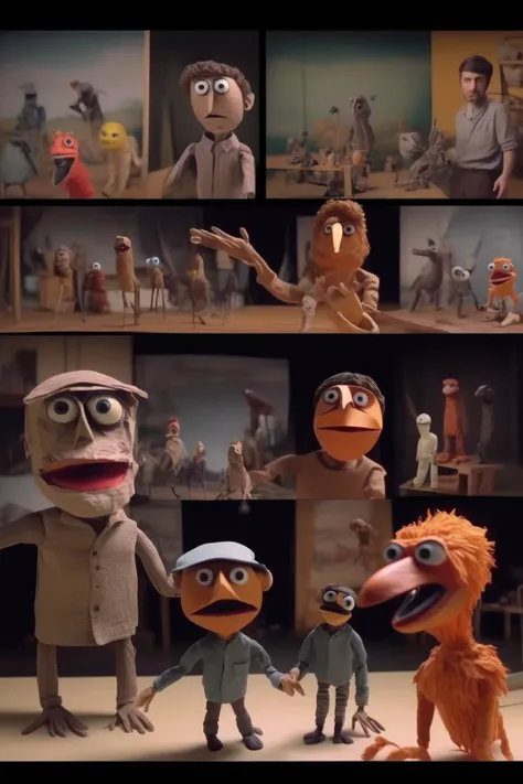<lora:Stop-Motion Animation:1>Stop-Motion Animation - AI-created art that looks exactly like a screen grab from a stop-motion animated film with practical puppets