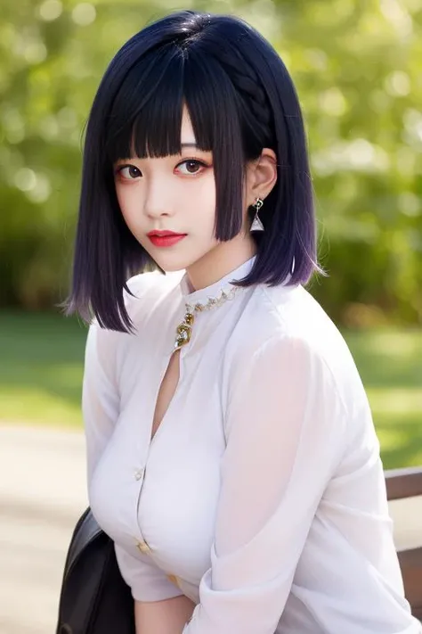 <lora:koreandolllikenessV20_v20:0.4>, <lora:yeLanRealisticGenshin_yelanV1:0.6>, <lyco:fashionGirl_v51:0.2>, realistic, photorealistic,
blunt bangs,