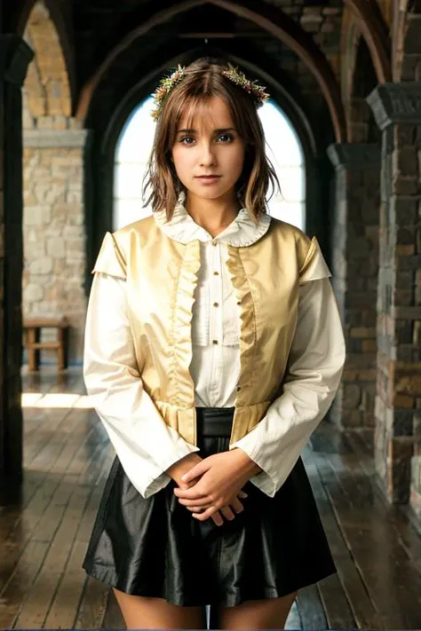 <lora:Louise_Nurding_nee_Redknapp:1> l1873n, 1girl, solo, masterpiece, best quality, detailed face, pilgrim costume, floating castle