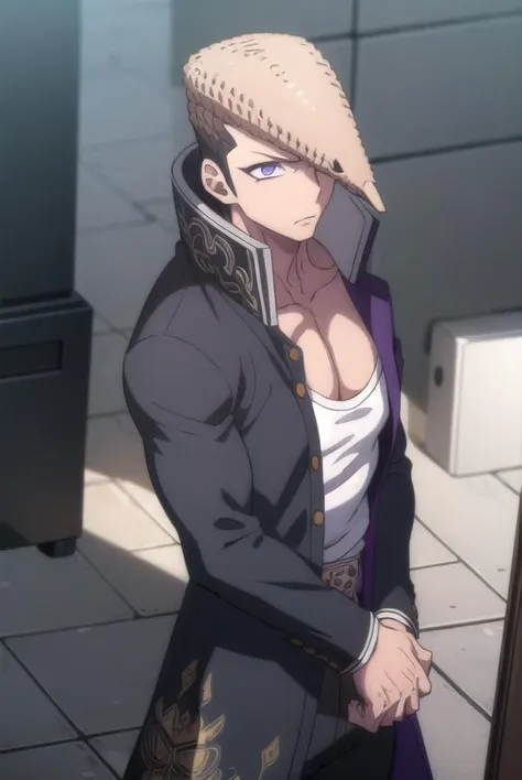 mondooowada, <lora:mondo oowada s1-lora-nochekaiser:1>,
mondo oowada, short hair, bangs, brown hair, (purple eyes:1.1), male focus, pompadour,
BREAK shirt, collarbone, jacket, white shirt, open clothes, open jacket, black jacket, pectorals,
BREAK outdoors, classroom,
BREAK looking at viewer, (cowboy shot:1.5),
BREAK <lyco:GoodHands-beta2:1>, (masterpiece:1.2), best quality, high resolution, unity 8k wallpaper, (illustration:0.8), (beautiful detailed eyes:1.6), extremely detailed face, perfect lighting, extremely detailed CG, (perfect hands, perfect anatomy),