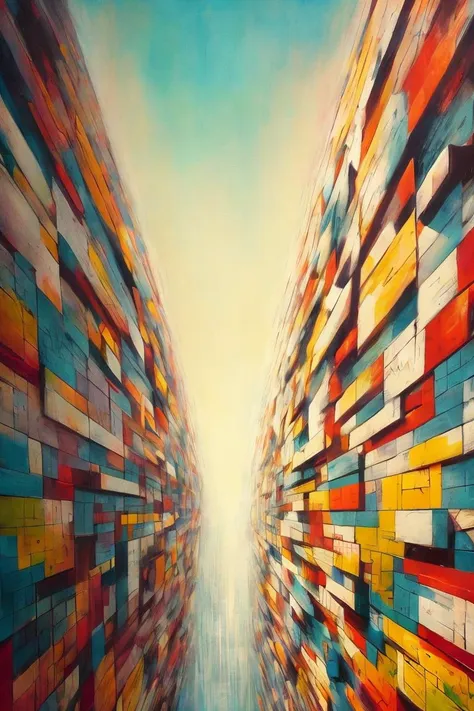 art by Duy Huynh   Graffiti on a brick wall, showcasing the artistic expression of cityscapes. (close-up, detailed, vibrant colors)