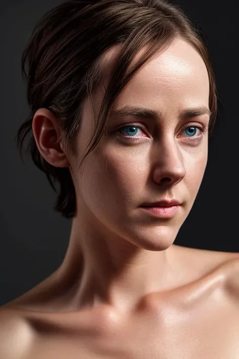 (CR-JenaMalone-ParanoidAmerican:0.99), full color face portrait of sks woman, (naked, nude:1.0), (oiled shiny skin:1.1), (undercut_hair:1.0), (face close up:1.0),
masterpiece, best quality, sharp focus, highres 8k uhd, ultra-detailed, rim light, deep grey background,