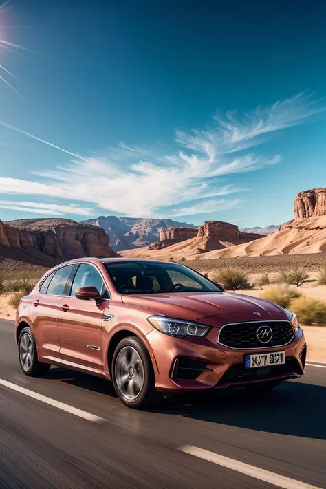 (dynamic pose:1.2),(dynamic camera),analog photo,photo RAW,(A car speeding across the desert, lots of car-shaped hills on the road, overcast sky, some sand-forming monsters chasing this car, medium and long distance, camera in the air behind the car,),award winning photography,hyper detailed, intricate, extremely photo realistic, rich colours, dark shadows,masterpiece, highly detailed, natural lighting, beautiful detailed, insanely intricate details, perfect lighting, incredible detail, hypermaximalistic, natural balance color, 8k, ultra detailed, aesthetic, extremely detailed, elegant, film grain, depth of field, editorial photo, (best quality:1.2),composition, professional color grading, film cinema grain, atmosphere, motion blur ,(blush:1.2), ,blue, white and red hues,